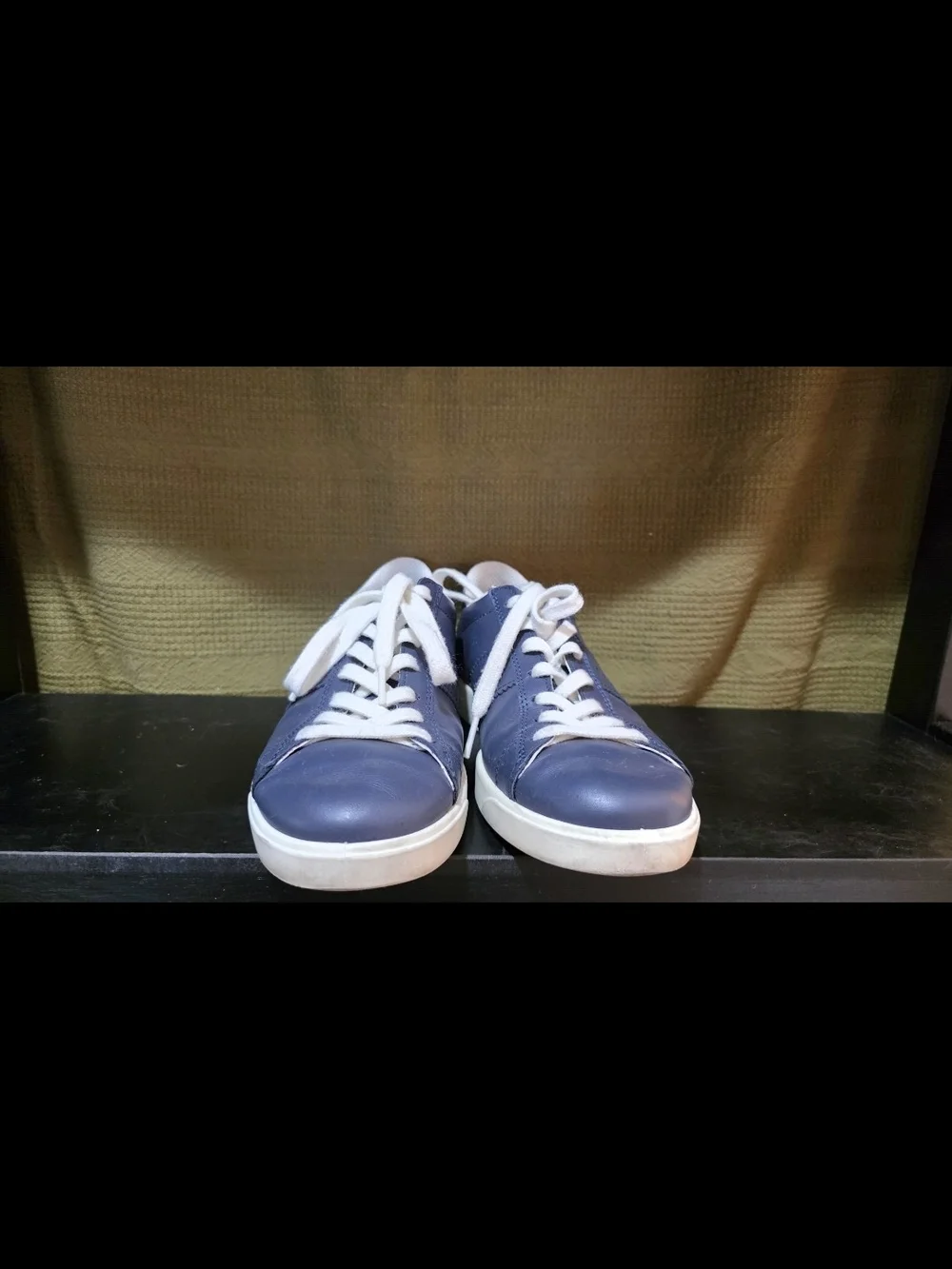 Ecco Women's Navy and White Low-Top Sneakers